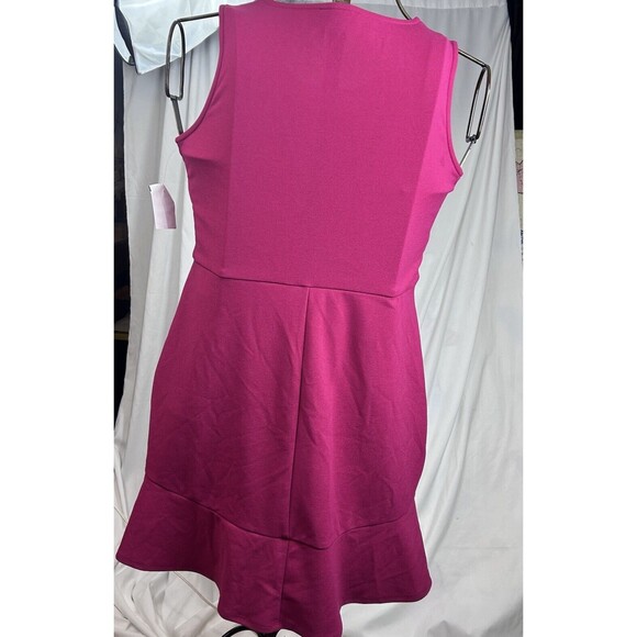 Fortune + Ivy  Dress Ruffle Front and Bottom Size XL Raspberry violet Sleeveles - Picture 4 of 8
